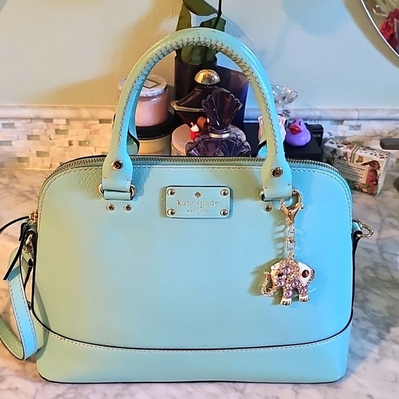 Kate Spade Mint Green Leather Wellesley Rachelle Shoulder Bag - Picture 3 of 15